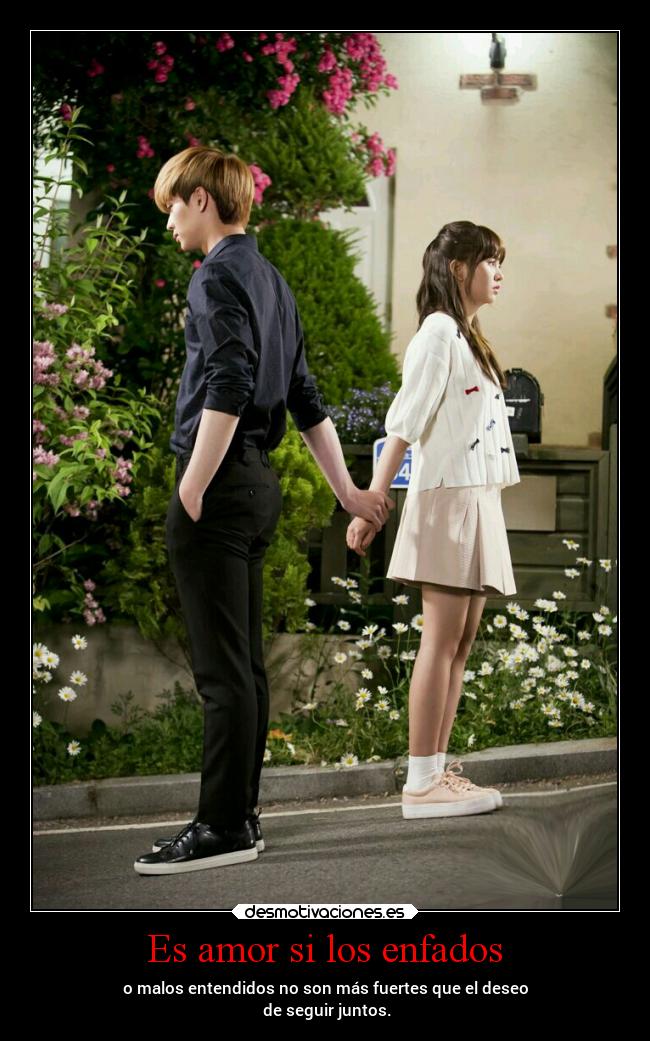 Es amor si los enfados -