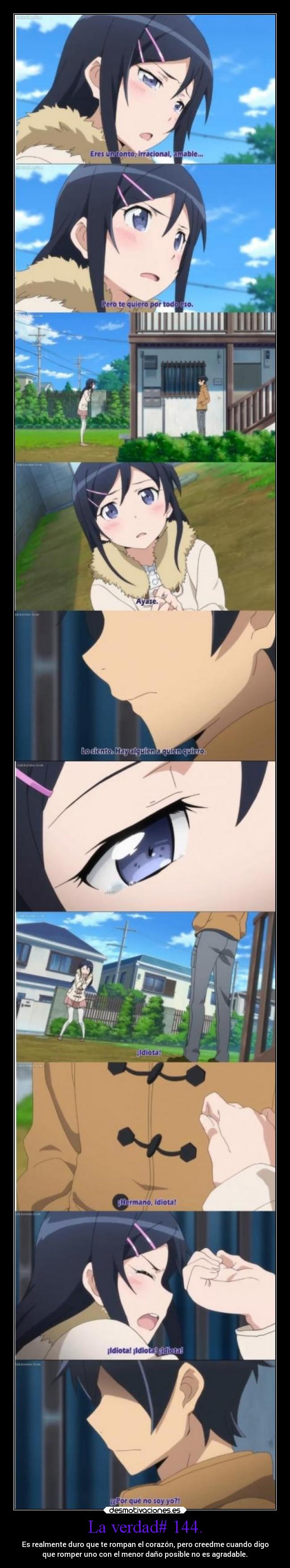 carteles amor imposible romper oreimo 1247 desmotivaciones