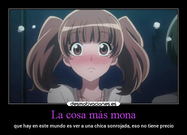 carteles anime amor sonrojada ternura precio monada desmotivaciones