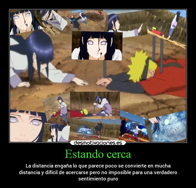 Estando cerca - La distancia engaña lo que parece poco se convierte en mucha
distancia y difícil de acercarse pero no imposible para una verdadero
sentimiento puro