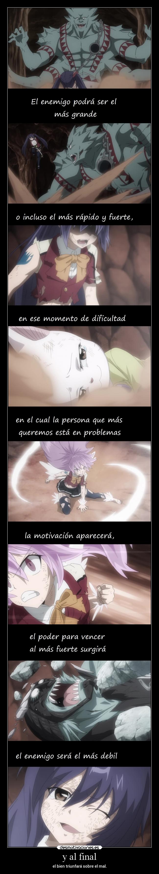 carteles anime fairytail intentodeamistad doniisback doni desmotivaciones