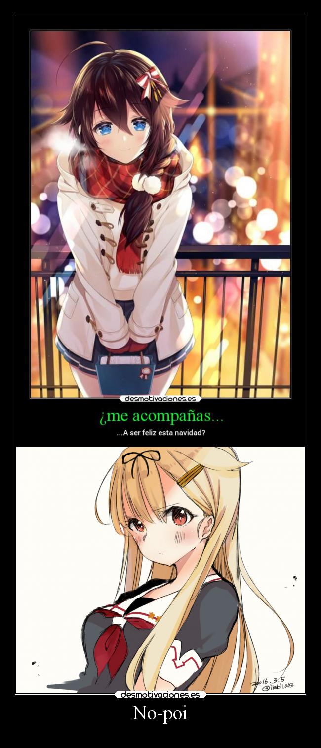 carteles anime humor clandesplszado slipkdemon kancolle kantaicollection yuudachi shigure desmotivaciones