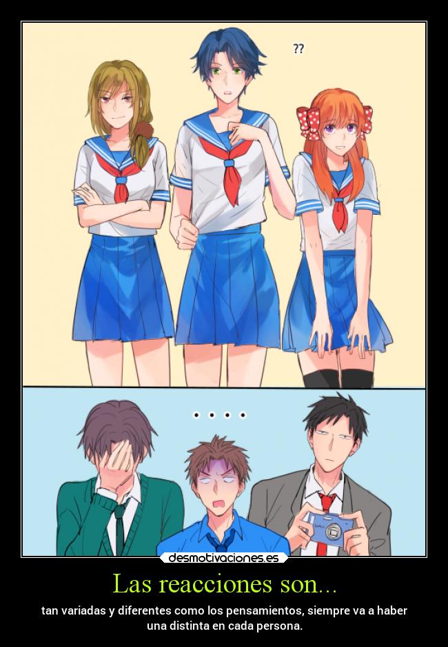 Las reacciones son... - 