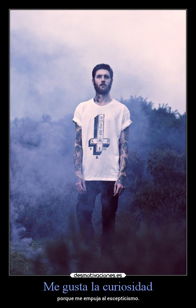 Me gusta la curiosidad - porque me empuja al escepticismo.