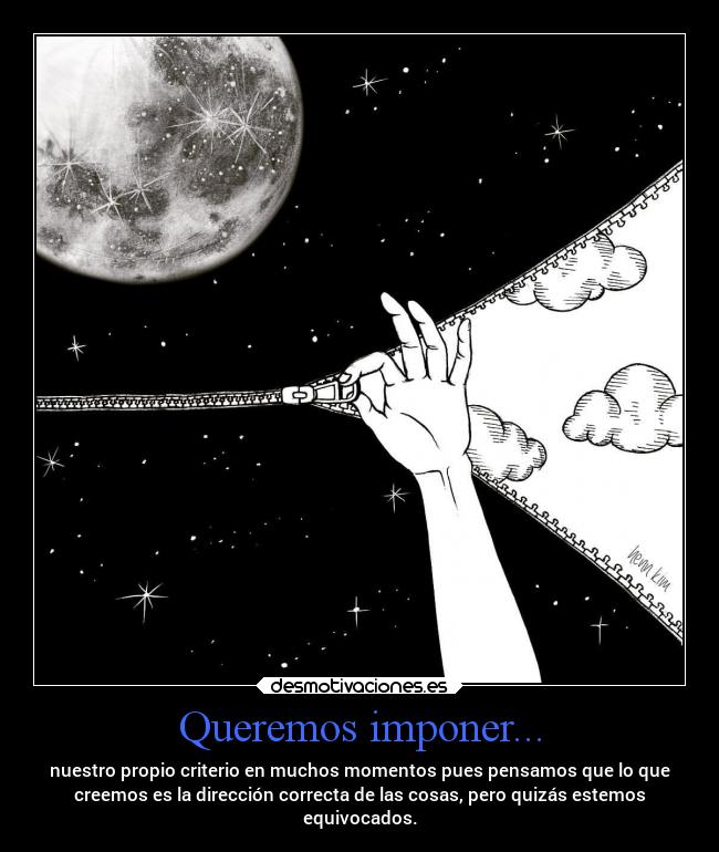 Queremos imponer... - 