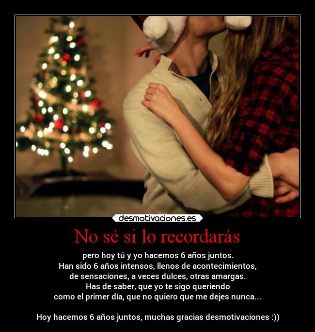 No sé si lo recordarás - 