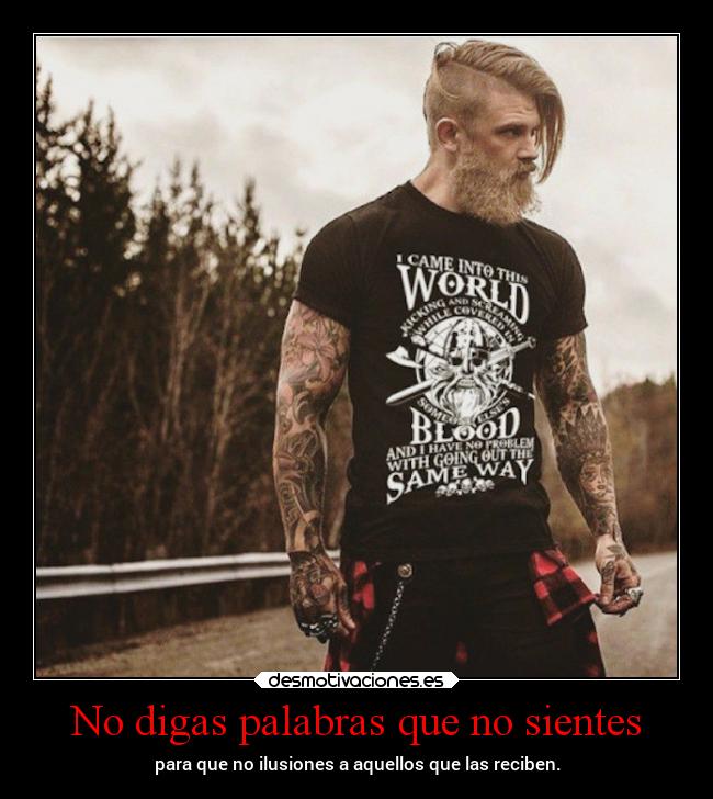 No digas palabras que no sientes - 