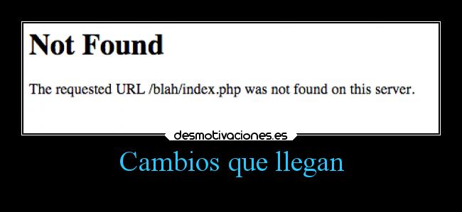Cambios que llegan - 