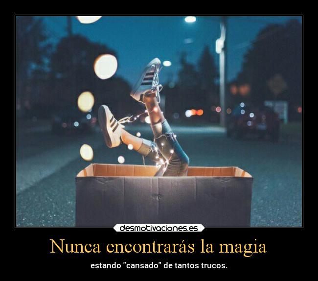 Nunca encontrarás la magia - 