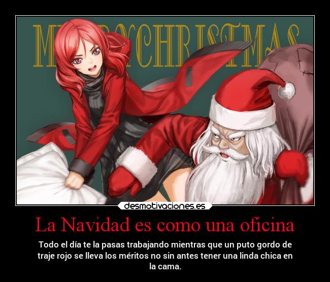 carteles navidad anime navidad desmotivaciones