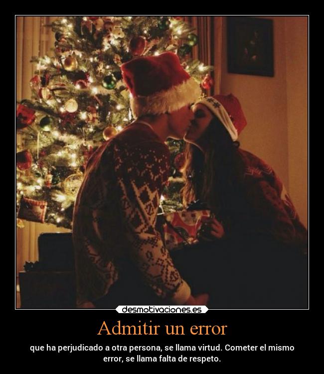 Admitir un error -
