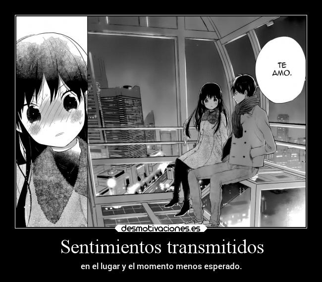 carteles sentimientos anime amor taiyounoie teamo doniisback doni desmotivaciones