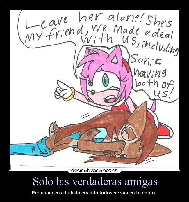 carteles amistad amyrose defiende sallyacorn amigas traguense esto haters draconequus49 desmotivaciones