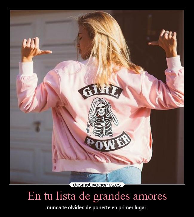 En tu lista de grandes amores -