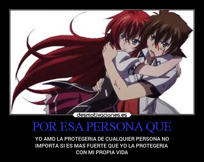 POR ESA PERSONA QUE - YO AMO LA PROTEGERIA DE CUALQUIER PERSONA NO
IMPORTA SI ES MAS FUERTE QUE YO LA PROTEGERIA
CON MI PROPIA VIDA