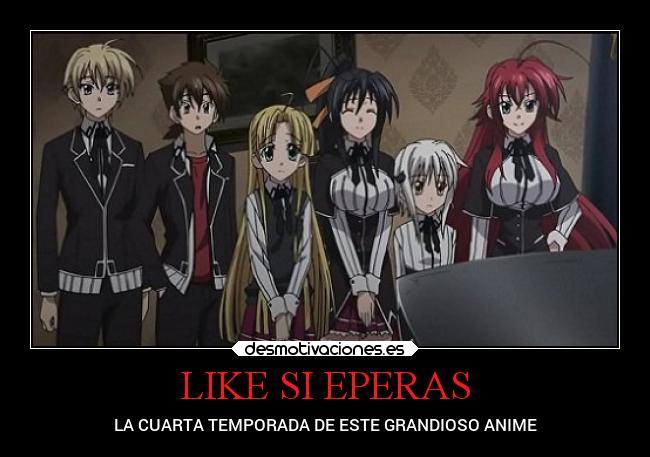 LIKE SI EPERAS - LA CUARTA TEMPORADA DE ESTE GRANDIOSO ANIME