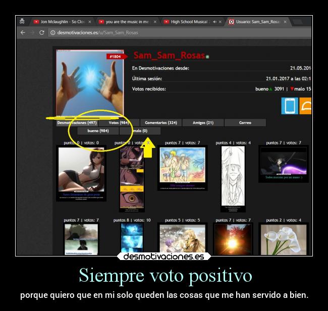 Siempre voto positivo - 