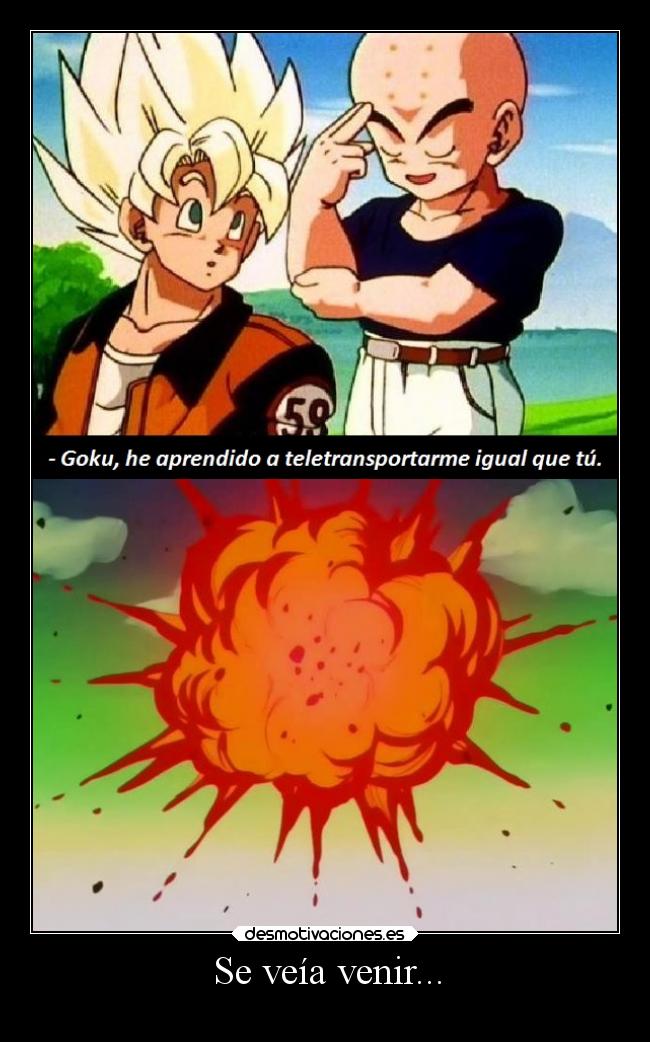 carteles humor dragonball krilin songoku almenosfuncionoporqueexplotoennamek elpatodelapiovendehierba desmotivaciones