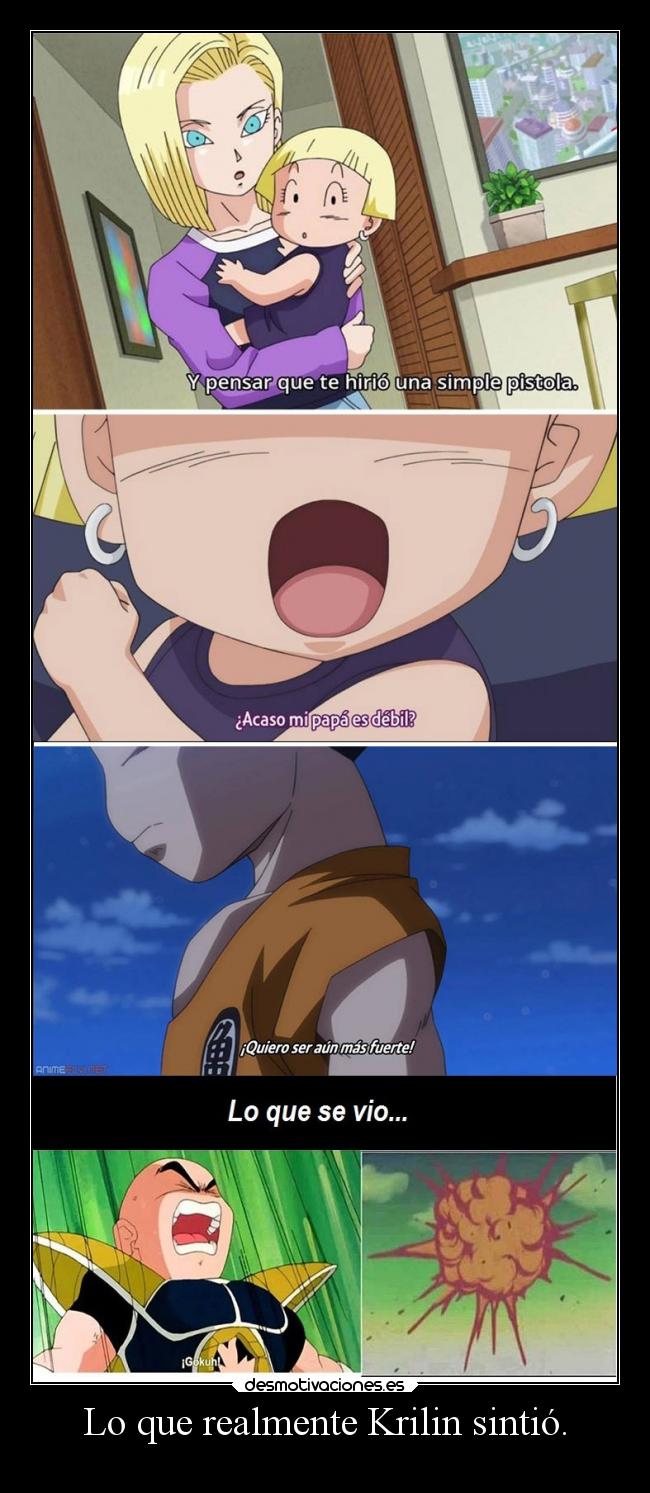 carteles humor krilinmasdebilquenunca dragonballsuper escenasrecortadas andrew desmotivaciones