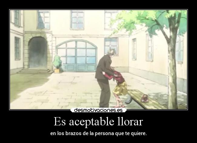 Es aceptable llorar - 