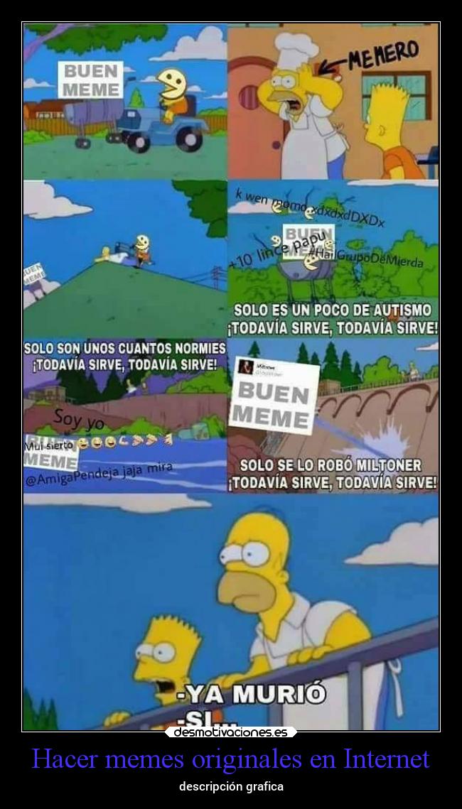 Hacer memes originales en Internet - descripción grafica