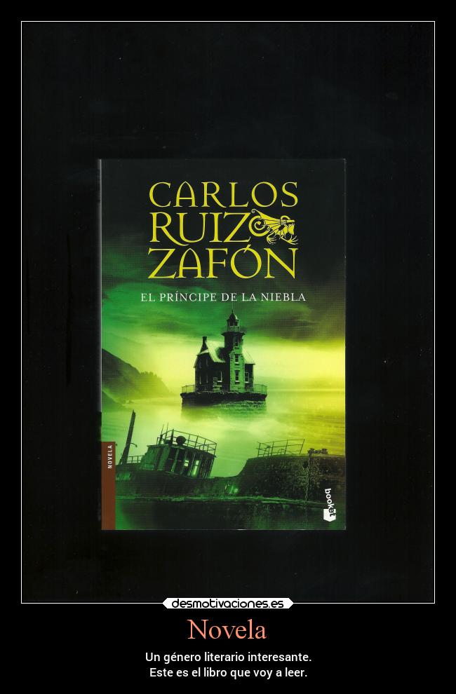 Novela - Un género literario interesante.
Este es el libro que voy a leer.