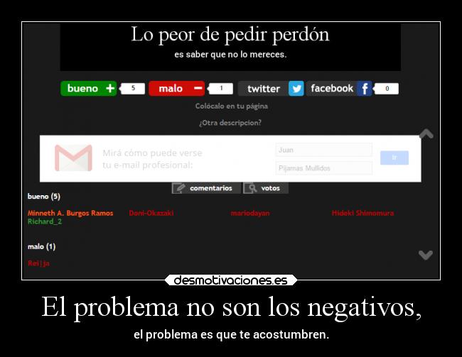 El problema no son los negativos, - 