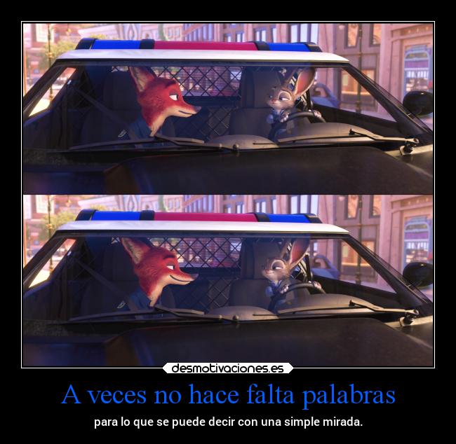 carteles amistad confianza palabras miradas zootopia desmotivaciones