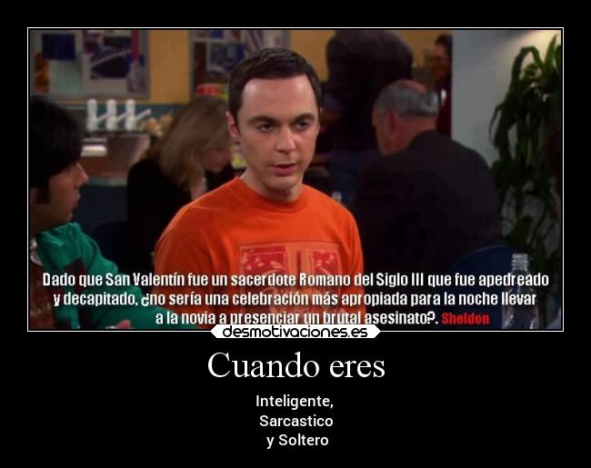 Cuando eres - Inteligente,
Sarcastico
y Soltero