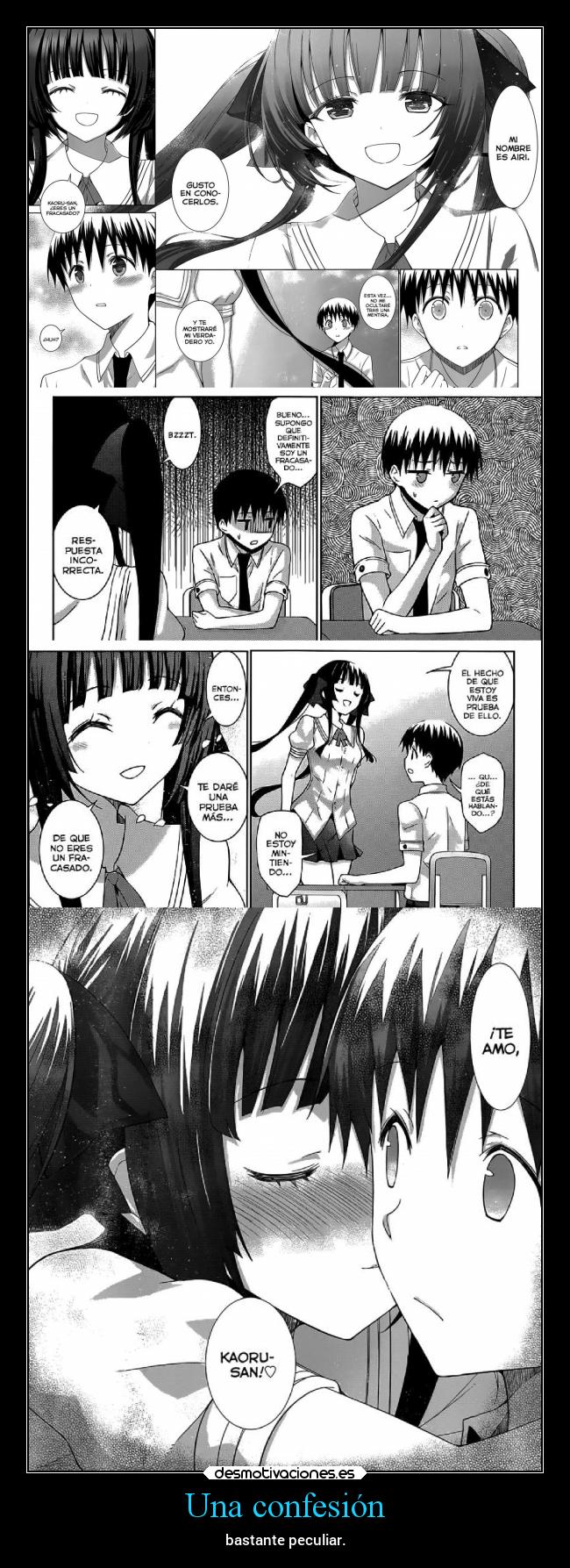 carteles amor manga shinigamisamato4ninnokanojo danieldats desmotivaciones