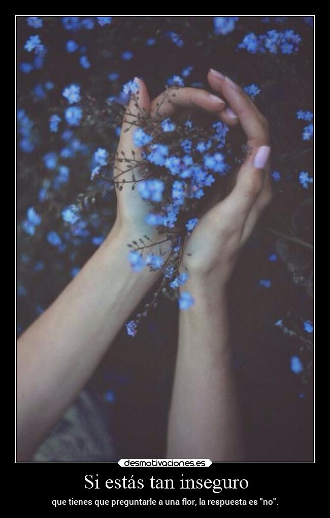 Si estás tan inseguro -
