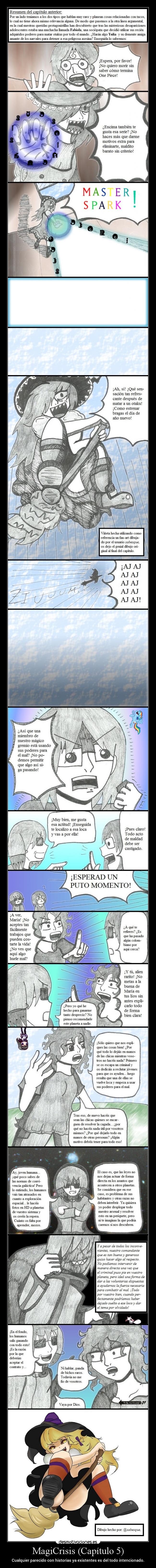 carteles anime 559 extraterrestrial magical nonsense magicrisis capitulo5 desmotivaciones