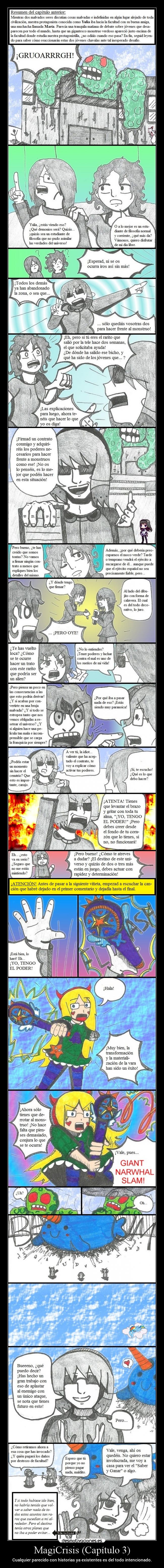 carteles anime extraterrestrial magical nonsense 557 magicrisis capitulo3 desmotivaciones