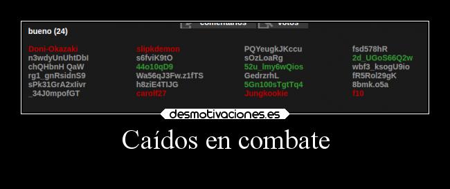 Caídos en combate - 