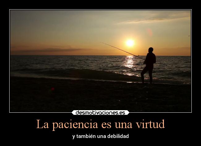 La paciencia es una virtud -