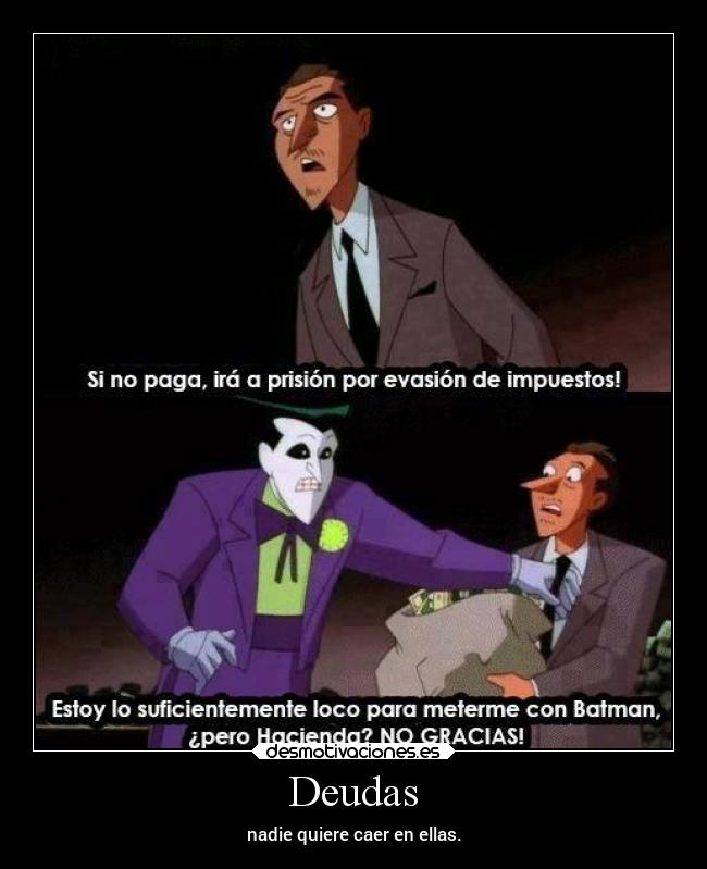 carteles dinero batman joker comic desmotivaciones