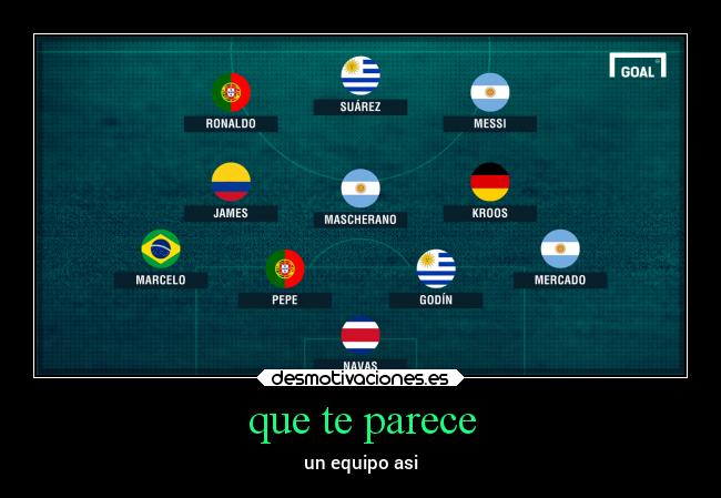 que te parece - un equipo asi