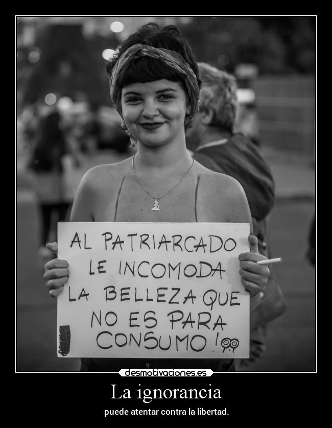 carteles ignorancia sociedad argentina carolf27 feminismo productosdeconsumo desmotivaciones