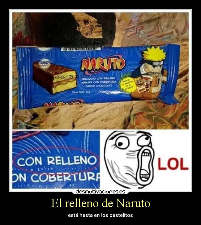 El relleno de Naruto - está hasta en los pastelitos