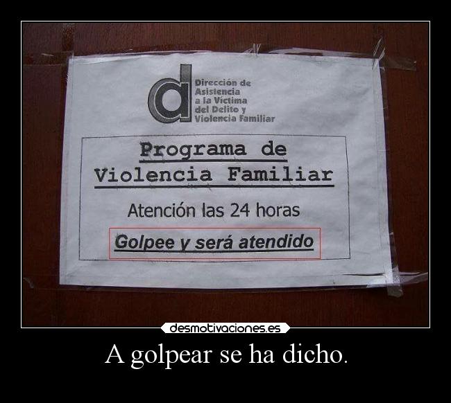 carteles problemas violencia familiar golpear desmotivaciones