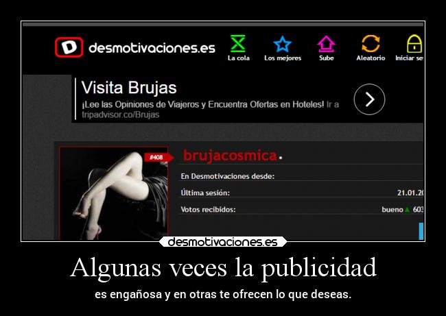Algunas veces la publicidad -