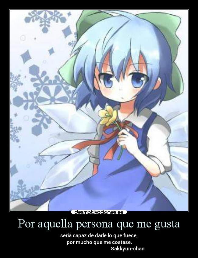 carteles amor touhouproject cirno cirno9 desmotivaciones