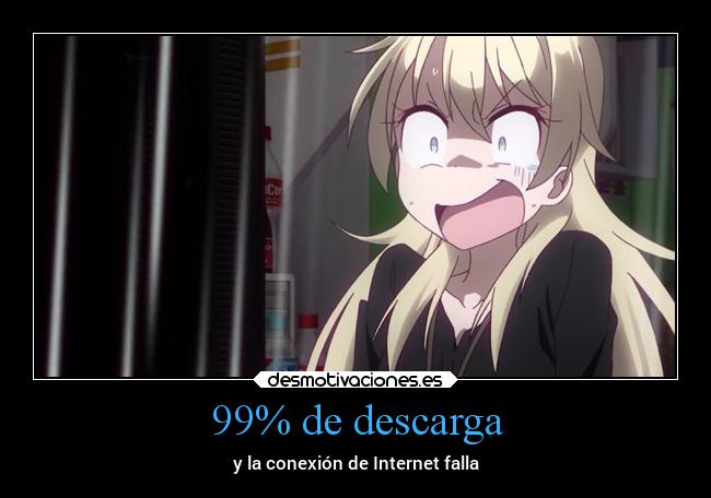 99% de descarga - y la conexión de Internet falla