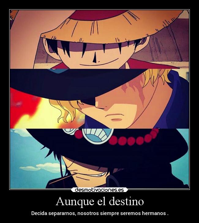 Aunque el destino - Decida separarnos, nosotros siempre seremos hermanos .