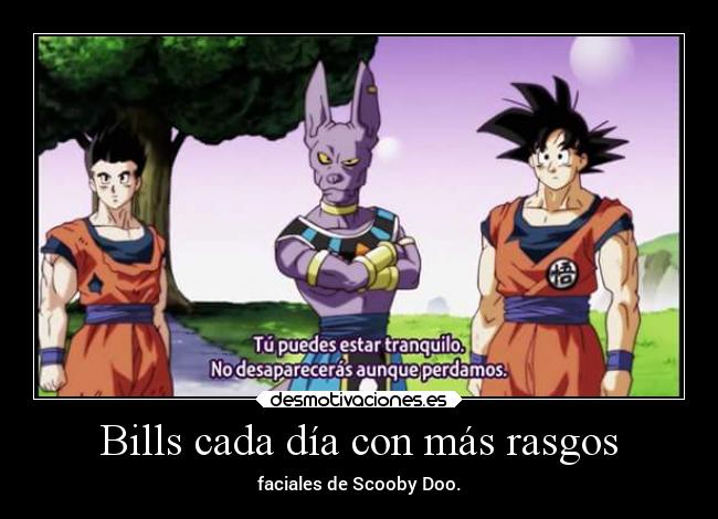 carteles humor anime dragonballsuper billsperro andrew desmotivaciones