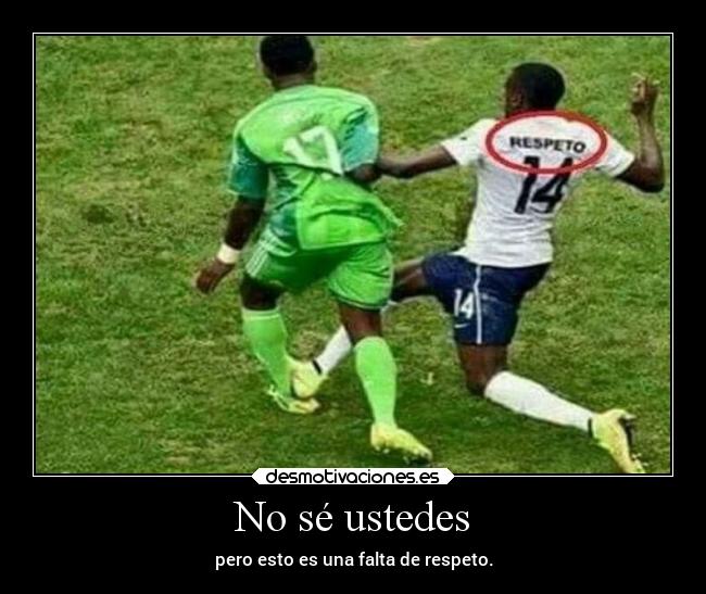 No sé ustedes - pero esto es una falta de respeto.