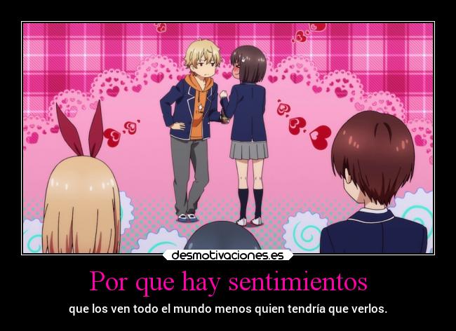 carteles sentimientos anime amor sentimientos konobijutsubuniwamondaigaaru danieldats desmotivaciones