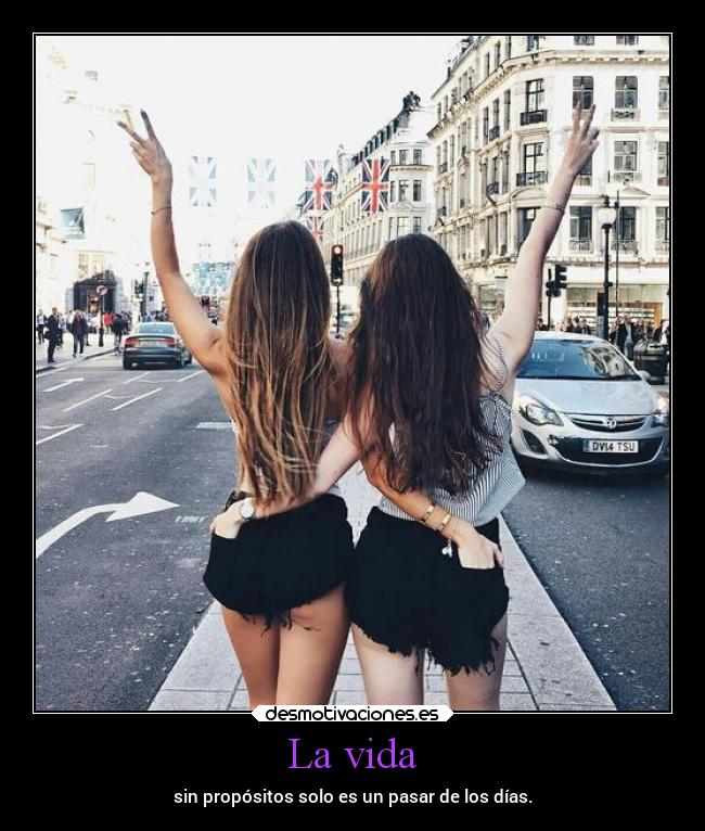 La vida - sin propósitos solo es un pasar de los días.