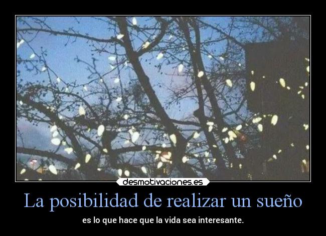 La posibilidad de realizar un sueño - 