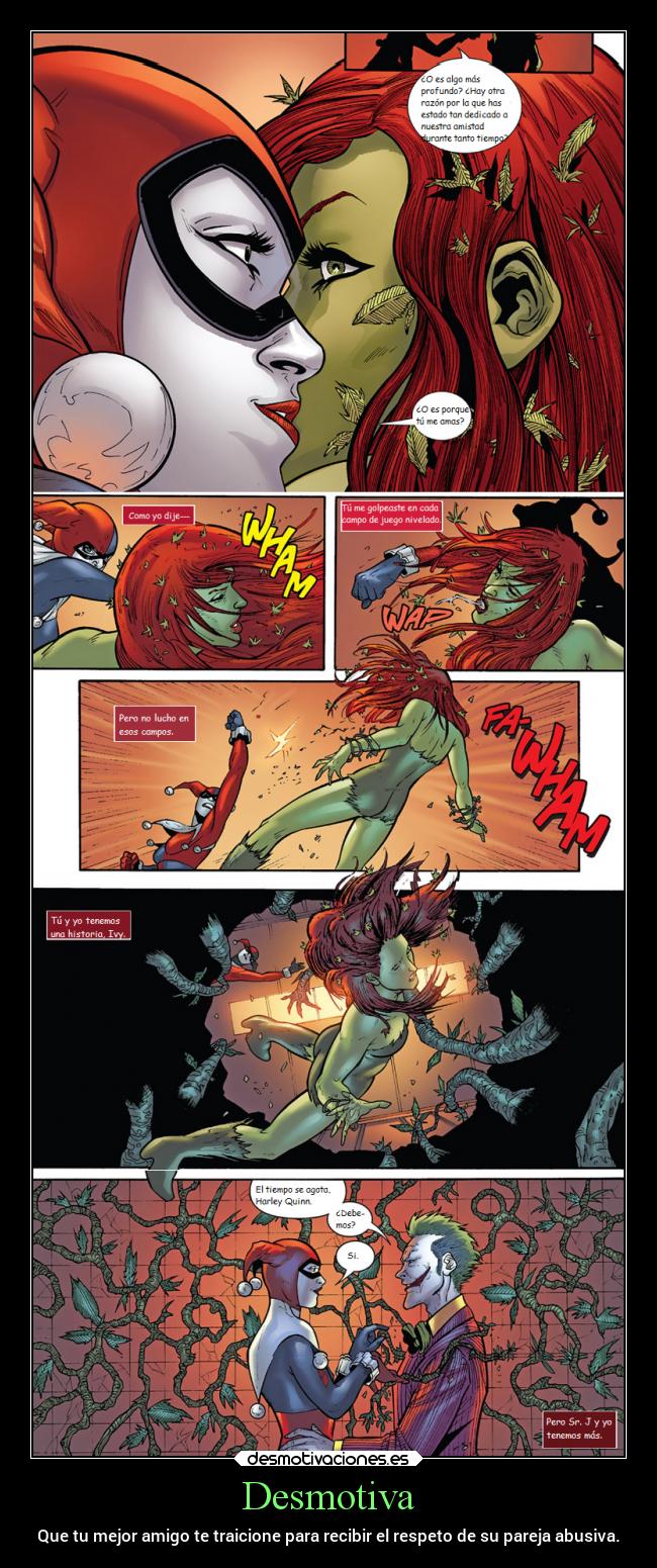 Desmotiva - Que tu mejor amigo te traicione para recibir el respeto de su pareja abusiva.